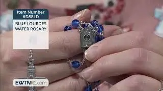 D88LD_BLUE LOURDES WATER ROSARY