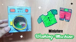 How to make washing machine from paper /diy mini paper washing machine