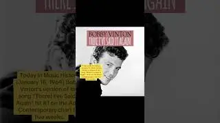 1964) Bobby Vinton&rsquo;s version of the song &ldquo;There! I&rsquo;ve Said It Again&rdquo;  for five weeks.#bobbyvinton