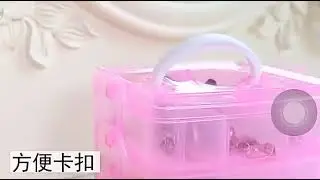 3 Layers 18 Compartments Clear Storage Organizer Box.Rs 570/:Peach And Blue Colour Available