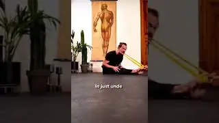 Exercise strap slaps guy's neck