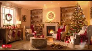 Beautiful Christmas Fireplace Ambience 🎄 Relaxing Music for Holiday & New Year