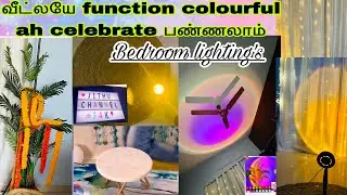Home decor haul✅Amazon,Flipkart //*UNSPONSORED*\\artificial tree🌲bedroom light decors/sunset🌅