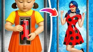 Z Lalki ze Squid Game Doll w Biedronkę w Więzieniu!Ekstremalna Metamorfoza:Biedronka wRzeczywistości