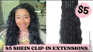 $5 Shein Clip-In Hair Extensions on Natural Hair
