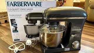 FARBERWARE 5.0-Quart Stand Mixer with Die-Cast Metal Body