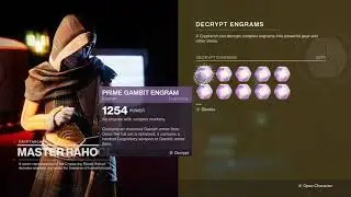 Prime Engrams, Decrypted, Legendary Gear & Weapons, Master Rahool, Tower, Destiny 2