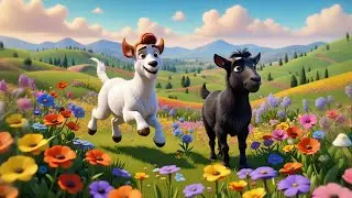 Three Curious Goats Climb the Hill | Animal Adventure Counting Song | Nursery Rhymes and Learning