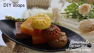 How to make soap at home | SkinWhitening and Brightening Homemade Soaps| Homemade De-tan Soaps | 121