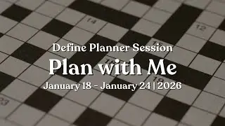 Crossword Puzzle Themed Weekly Planner Spread | Plan With Me | Define Planner Setup
