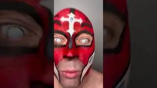 Rate My Rey Mysterio Makeup! #makeup #wrestling #wwe #shorts