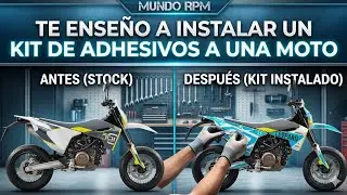 Como pegarle las pegatinas a la moto. Montar kit de adhesivo.Poner vinilos a la moto .kit de vinilo