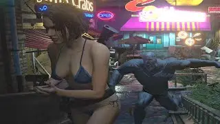 Resident Evil 3 Remake - Jill Bikini Gameplay Vs Nemesis Beachboy (RE3 Remake Demo)