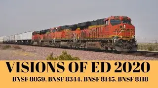 BNSF Intermodal Train Action 5 Trains