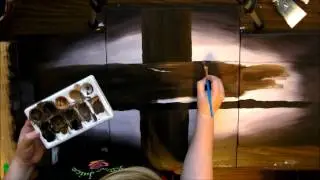 Painting Cross and Crown of Thorns by Talie Bagley Art.wmv