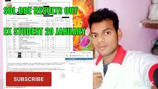 SOL OBE RESULTS DECLARED EX STUDENT 20 JAN | Du Sol OBE Results Declared | SOL OBE RESULTS CHECK 😊