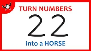 How To Turn Number 22 into Cartoon HORSE &ndash; Learn Drawing dan Fun Doodle ✔