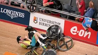 Commonwealth Games horror crash sees Team England cyclist fly into the crowd injuring spectators