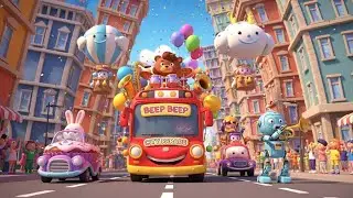 Beep Beep City Parade 🚗🎉✨ | Fantasy Song for Kids | Learn Colors and Busy City Parade Magic