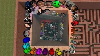 UNLIMITE SELENE ROSHALIA CUTE OBUNGA FUNNY FACE AUUGHH AND ALL CRAZY NEXTBOTS IN MAZE#gmod #nextbots