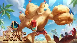 Pool Party Malphite Gameplay - Skin Spotlight PBE