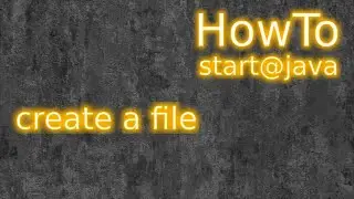 Java: create a file