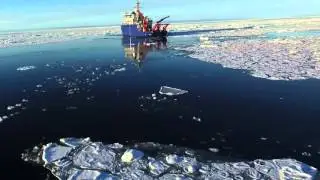 Multi-rotor UAS (DJI Phantom 3 'advanced') over sea ice in the Arctic Ocean