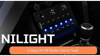 🔌🚙 Nilight 6 Gang Rocker Switch Panel | Power, Charging & Voltage Control in One Panel