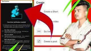 Youtube Create a post ! One-time verification needed Problem ! YT OF FB