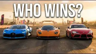 Bugatti Divo vs Pagani Zonda vs Supra MK5 &mdash; WHO WINS? | FH5