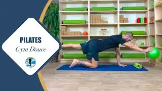 Séance de PILATES avec BALLON de PAILLE. Une gym douce et efficace.