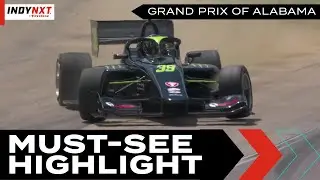 Hailie Deegan hangs on after wild slide at Barber | INDY NXT by Firestone