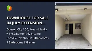 TOWNHOUSE FOR SALE IN JULY EXTENSION CONGRESSIONAL VILLAGE, QUEZON CITY