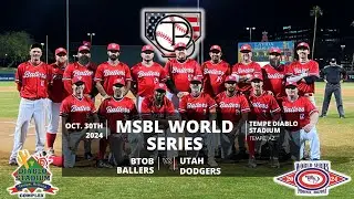 BTOP Ballers vs Utah Dodgers | MSBL World Series 2024 | 40+ | Tempe Diablo Stadium