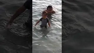 1 year old swimming Merizo Pier Malesso Boy