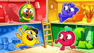 Giant Dollhouse Party Song 🥳 | Kids Songs | Size Surprise 💖 Learn Healthy Habits | P&Penny Family 🥑