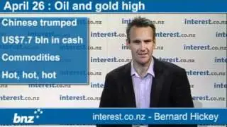 90 seconds at 9 am: Oil and gold high (news by Bernard Hickey)