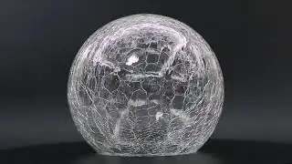 Crackle Glass Globe Ball Shade For Solar Garden Light