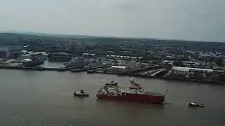 RSS Sir David Attenborough goes back in to dry dock at Cammell Lairds