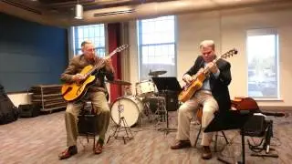 Tea for Two -- Vince Lewis and Steve Abshire at the Dover Public Library.