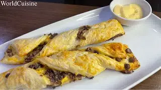 Шоколадные завитушки из слоёного теста | Рецепт в стиле Costa от WorldCuisine