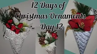 Victorian Paper Cone Ornaments/ 12 Days of Christmas Ornaments/ Day 12