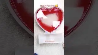 Pouring Resin Into A Heart Shaped Mold #shorts #shortsfeed