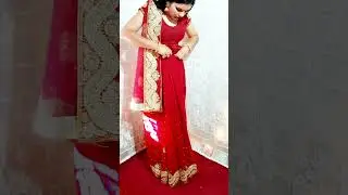 Learn How To Wear Gujarati style saree | Sidha pallu saree draping in Gujarati style @prayu'styleup