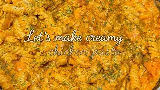 Creamy chicken pasta recipe! #cheesy #cooking #pastarecipe #chickenpasta #fypシ゚viral #trendingvideos
