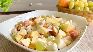 Creamy Apple and Grape Salad Recipe 🥗 | Apple Salad Recipes | Healthy Salad Recipe | Easy Salad