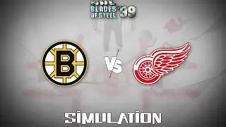 NHL Blades Of Steel '99 (1999) - Boston Bruins vs Detroit Red Wings [Gameplay Simulation]