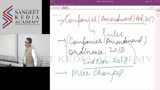 Amendment Class of Advanced Company Law (Lecture No.1) for June, 2019 Exam By: CS Sangeet Kedia