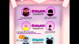 Nuking some random guy on Pls Donate (roblox)
