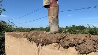 Cob wall building with Pete Matthews